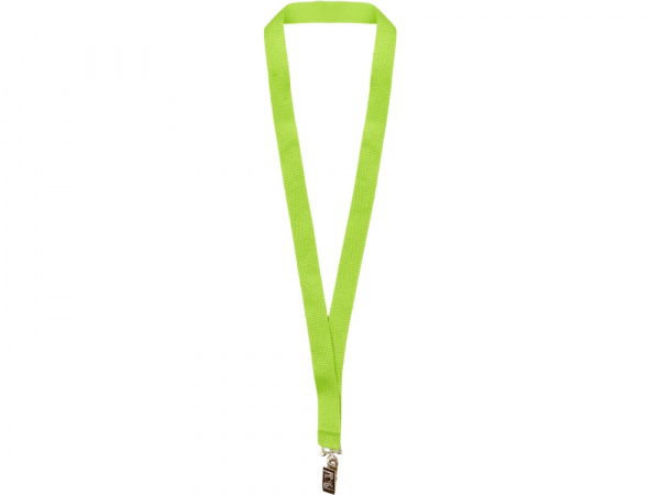 Ланъярд из RPET с клипом, зеленое яблоко