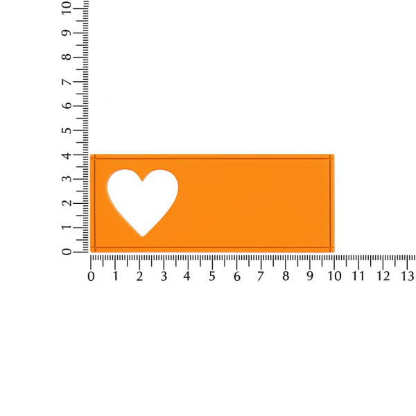 Лейбл из ПВХ с вырубкой «Сердце»