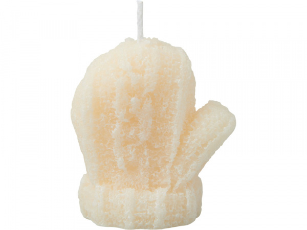 Свеча Рукавичка, молочный