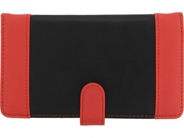 Визитница Эсмеральда на 60 визиток, черный/красный