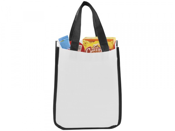 Маленькая ламинированная сумка для покупок, белый