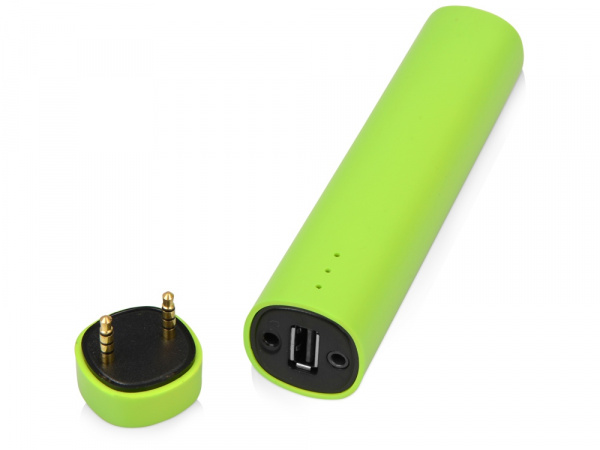 Портативное зарядное устройство Мьюзик, 5200 mAh, зеленое яблоко