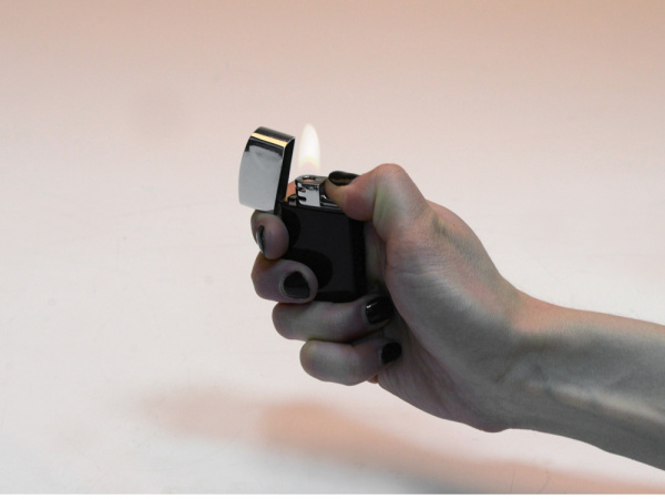 Набор Логистик: ручка шариковая, зажигалка, черный/серебристый