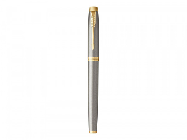 Перьевая ручка Parker IM Metal Brushed Metal GT, перо: F, цвет чернил: blue