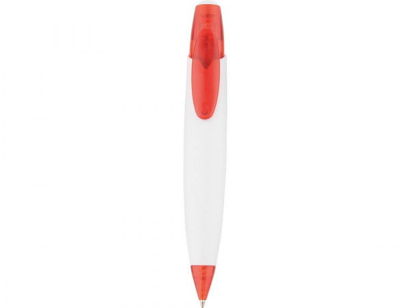 Ручка шариковая Флагман, белый/красный