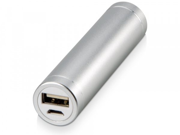 Портативное зарядное устройство Олдбери, 2200 mAh, серебристый