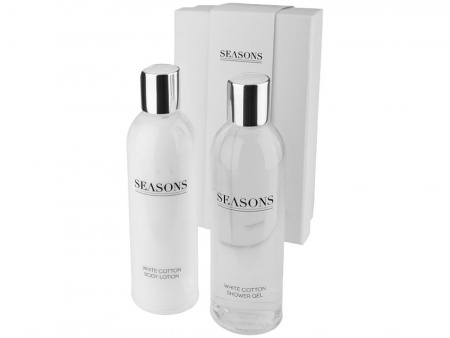 Банный набор Alden от Seasons, белый/серебристый