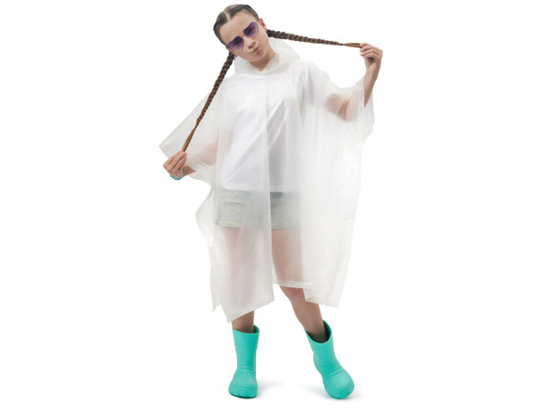 Пончо Hawaii c чехлом детский, белый