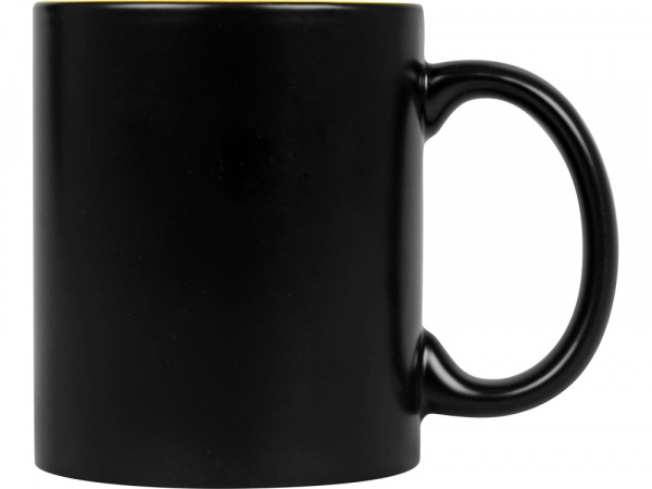 Кружка с покрытием для гравировки Subcolor BLK, черный/желтый (Р)