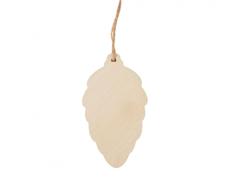 Подвеска шишка с цветной подложкой, зеленая подложка