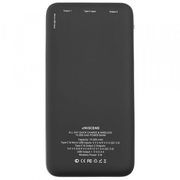 Аккумулятор Quick Charge Wireless 10000 мАч