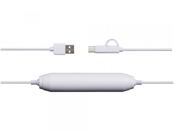 Портативное зарядное устройство, 2000 mAh/кабель 3 в 1, белый
