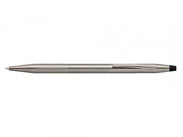 Шариковая ручка Cross Classic Century Titanium Grey Micro Knurl, серебристый