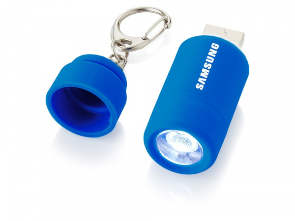 Мини-фонарь Avior с зарядкой от USB, синий