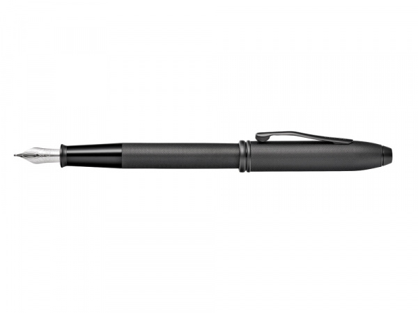 Перьевая ручка Cross Townsend Black Micro Knurl, перо F, черный