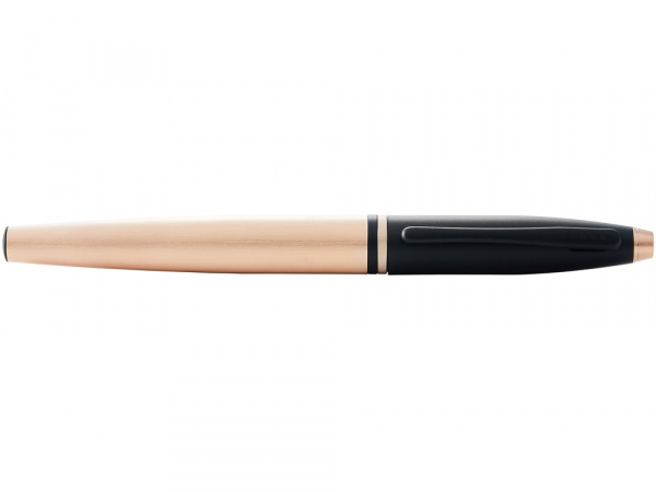 Ручка-роллер Cross Calais Brushed Rose Gold Plate and Black Lacquer