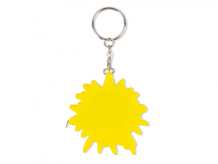 Брелок-рулетка Солнце, 1 м., желтый/черный