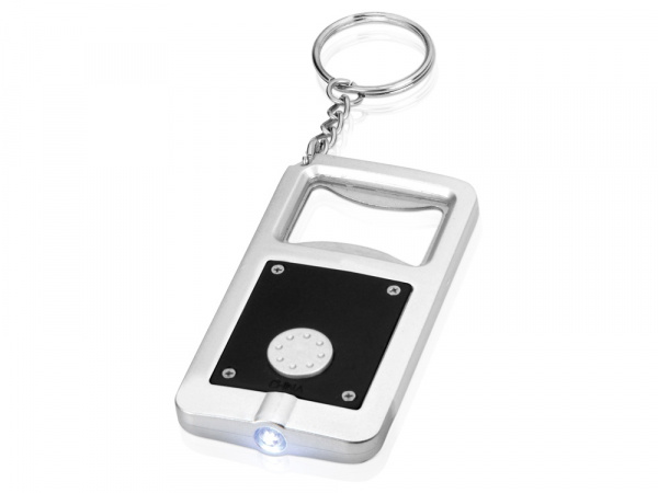 Брелок-открывалка Orcus с фонариком, черный