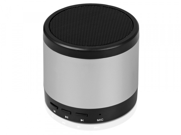 Портативная колонка Ring neon с белой подсветкой корпуса, серебристый