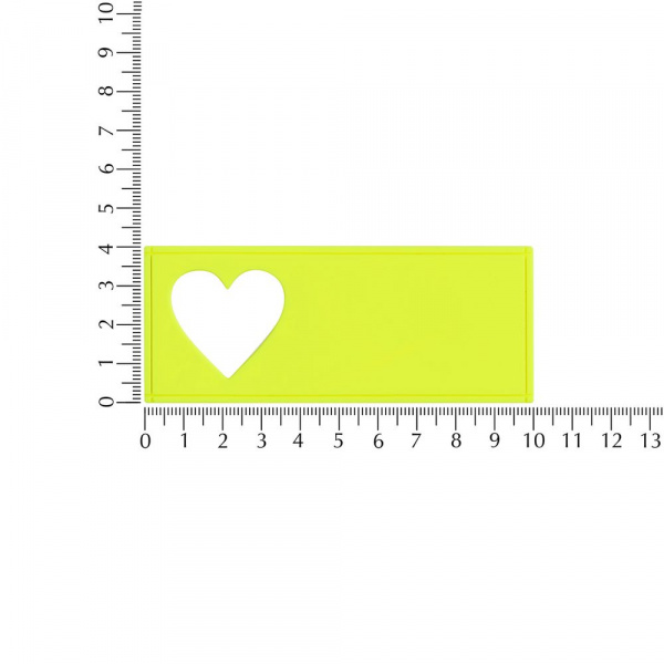 Лейбл из ПВХ с вырубкой «Сердце»