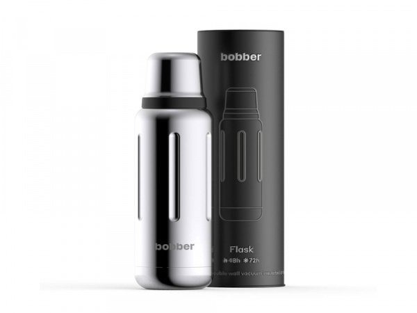 Термос для напитков, вакуумный, бытовой, тм bobber. Объем 1 литр. Артикул Flask-1000 Glossy
