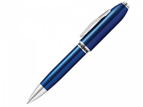 Шариковая ручка Cross Peerless Translucent Quartz Blue Engraved Lacquer