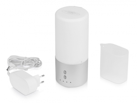 Увлажнитель воздуха с подсветкой Breathe, белый/серебристый