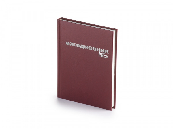 Ежедневник А6 недатированный Бумвинил, бордовый