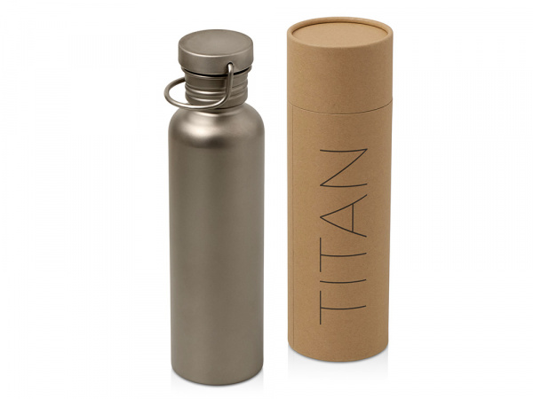 Бутылка для воды из титана Titan, 750ml, темно-серый