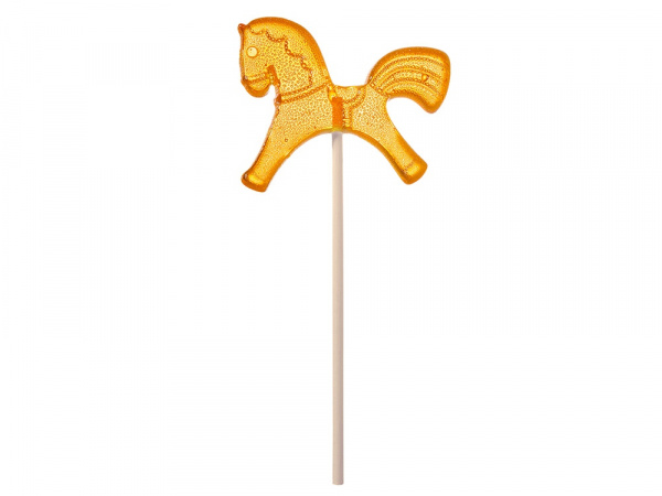 Леденец Лошадка, желтый со вкусом апельсина, 21 гр.