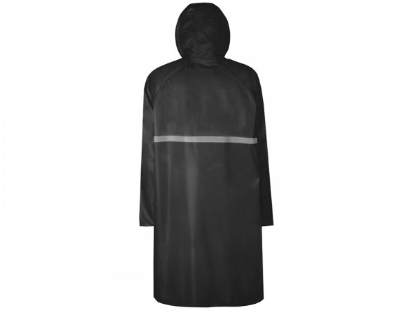 Длинный дождевик Lanai из полиэстера со светоотражающей тесьмой, черный