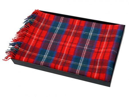 Плед Эдинбург, красный/синий