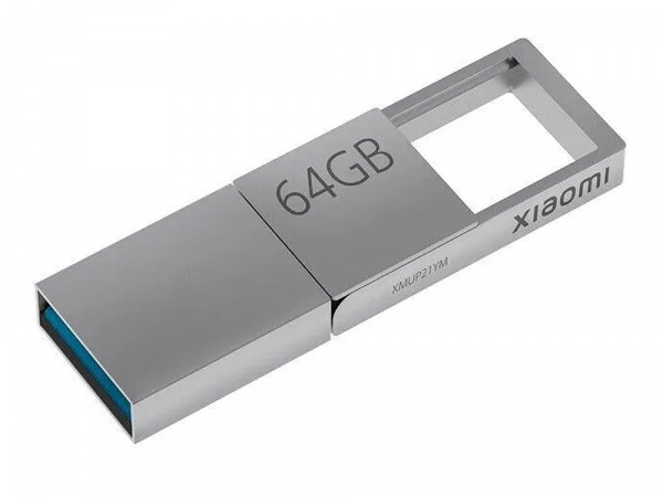 USB 3.0-флешка на 64 Гб с разъемами USB-A и Type-C, серебристый
