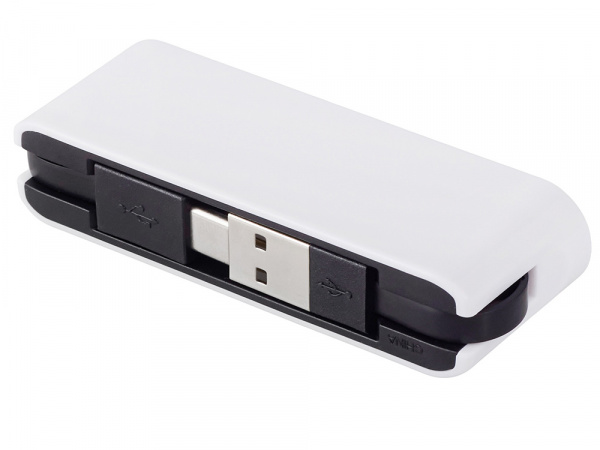 USB-хаб Hubix с коннектором 2-в-1 USB-C и USB-A, 2.0, белый