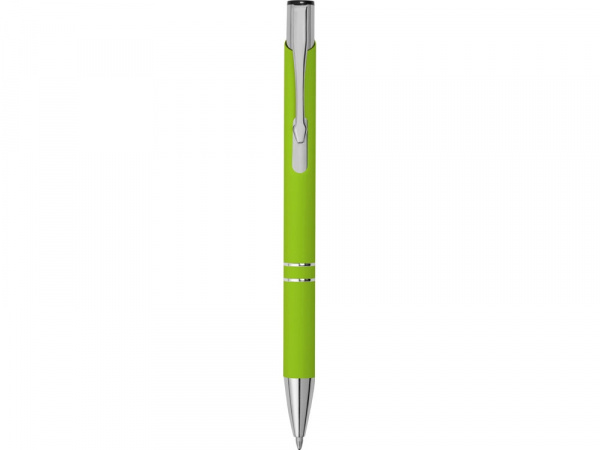 Ручка металлическая шариковая Legend Gum софт-тач, зеленое яблоко