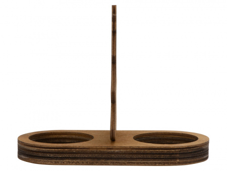 Подсвечник двойной деревянный  Елочка