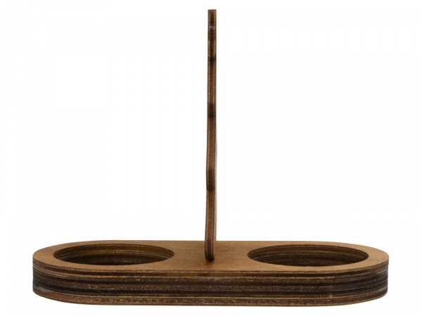 Подсвечник двойной деревянный  Елочка