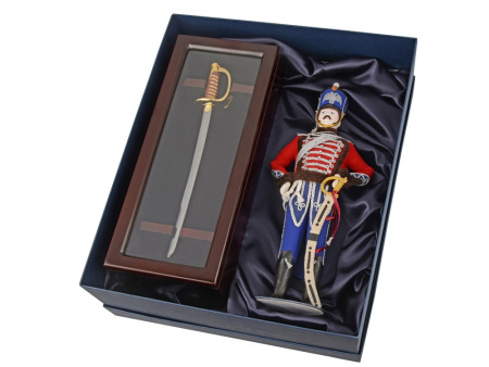 Набор Гусарская баллада: декоративная кукла, нож для бумаг, коричневый/разноцветный