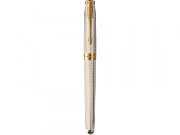 Перьевая ручка Parker Sonnet Silver Mistral GT, перо: M, цвет чернил: black, в подарочной упаковке