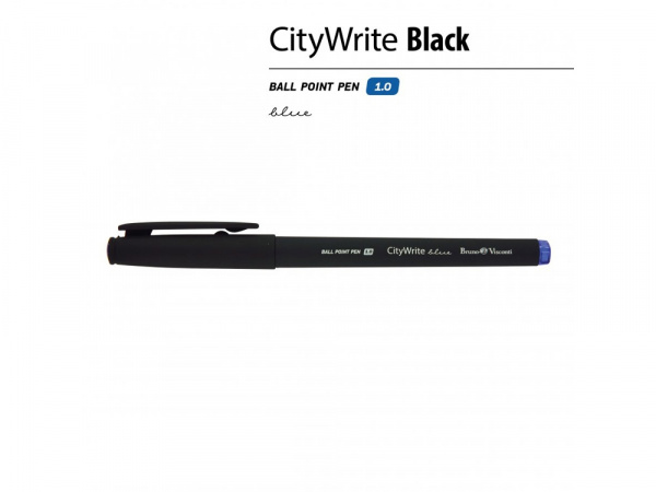Ручка пластиковая шариковая CityWrite Black, 1.0 мм, черная