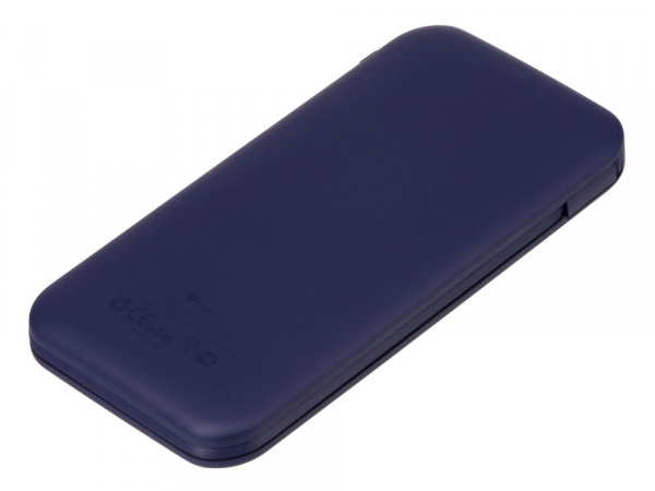 Внешний беспроводной аккумулятор с подсветкой лого Astro, 10000 mAh, темно-синий