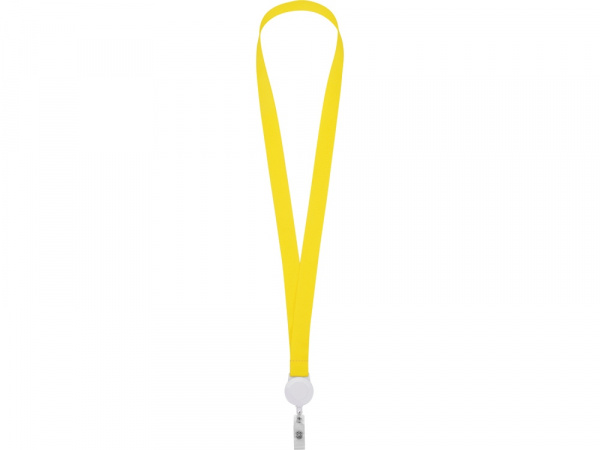 Ланьярд с ретрактором, желтый