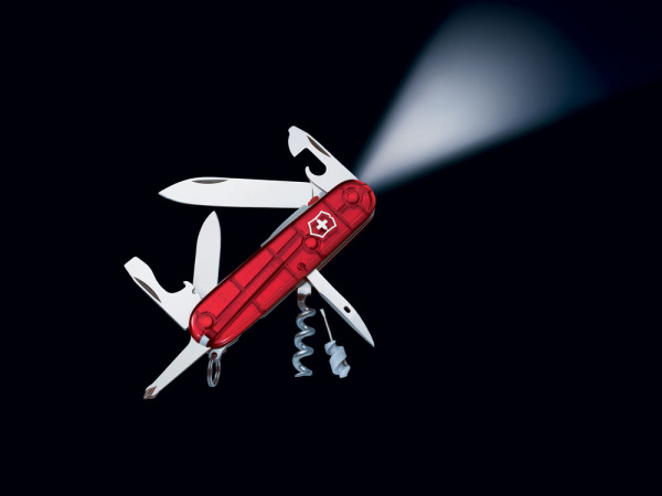 Нож перочинный VICTORINOX Spartan Lite, 91 мм, 15 функций, полупрозрачный красный