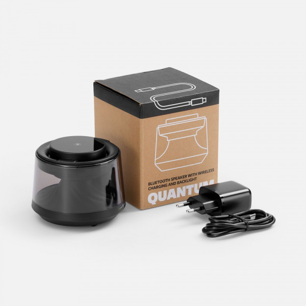 Bluetooth-колонка с подсветкой и беспроводной зарядкой Quantum