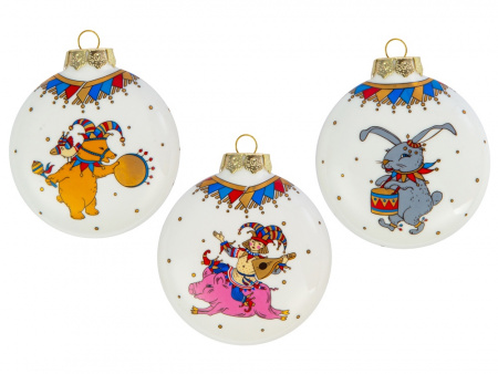 Набор новогодних шаров, 3 шт.