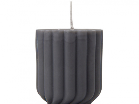 Набор свечей с гранями Vela, темно-серый, белый