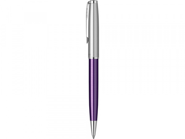 Шариковая ручка Parker Sonnet Essentials Violet SB Steel CT, цвет чернил black, перо: M, в подарочной упаковке.