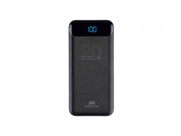 RIVACASE VA2582 (20 000mAh), QC/PD 22.5W внешний аккумулятор с дисплеем, черный /24