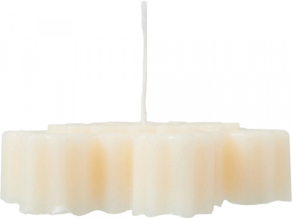 Свеча Снежинка, молочный