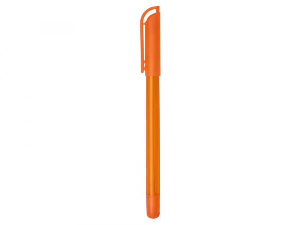 Ручка шариковая пластиковая Delta из переработанных контейнеров, оранжевая